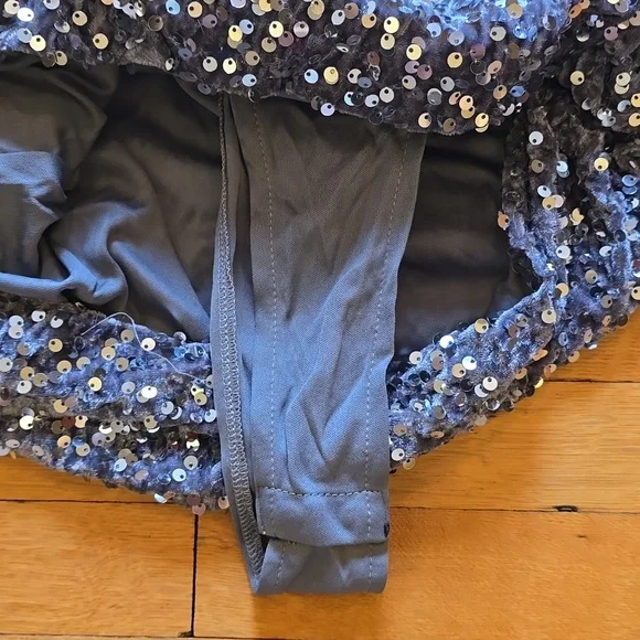 NWT, Alglist, Sequin, Cut-Out, Halter, Mini Dress, Silver, Women's S - Picture 14 of 16